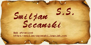 Smiljan Sečanski vizit kartica